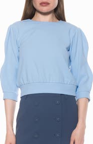 Alexia Admor Bebe Three-Quarter Sleeve Sweatshirt