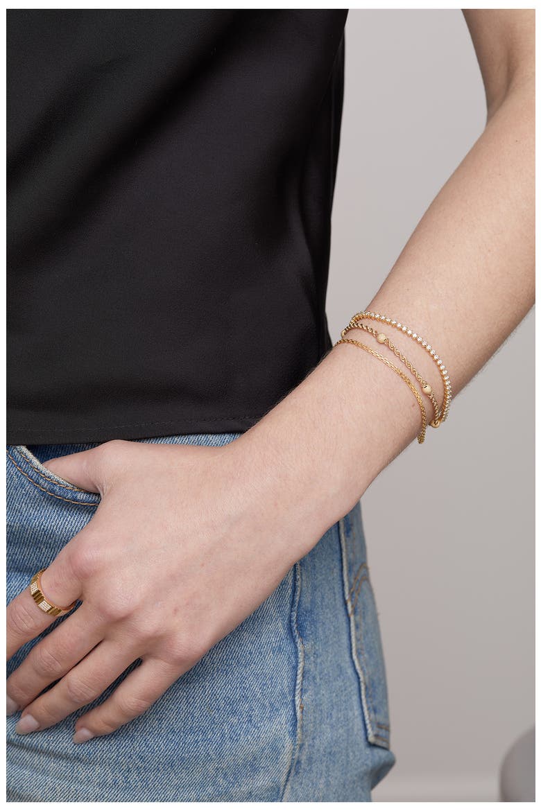 14K Gold Dual Link Chain Bracelet (Nordstrom Exclusive), Alternate, color, 14K YELLOW GOLD