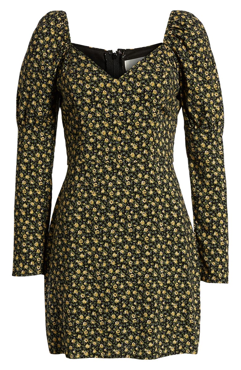 Row A Floral Print Minidress, Alternate, color, 