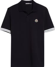 Moncler Tipped Cotton Piqué Polo