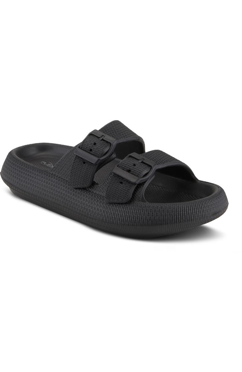 Flexus by Spring Step Bubbles Waterproof Slide Sandal, Main, color, Black