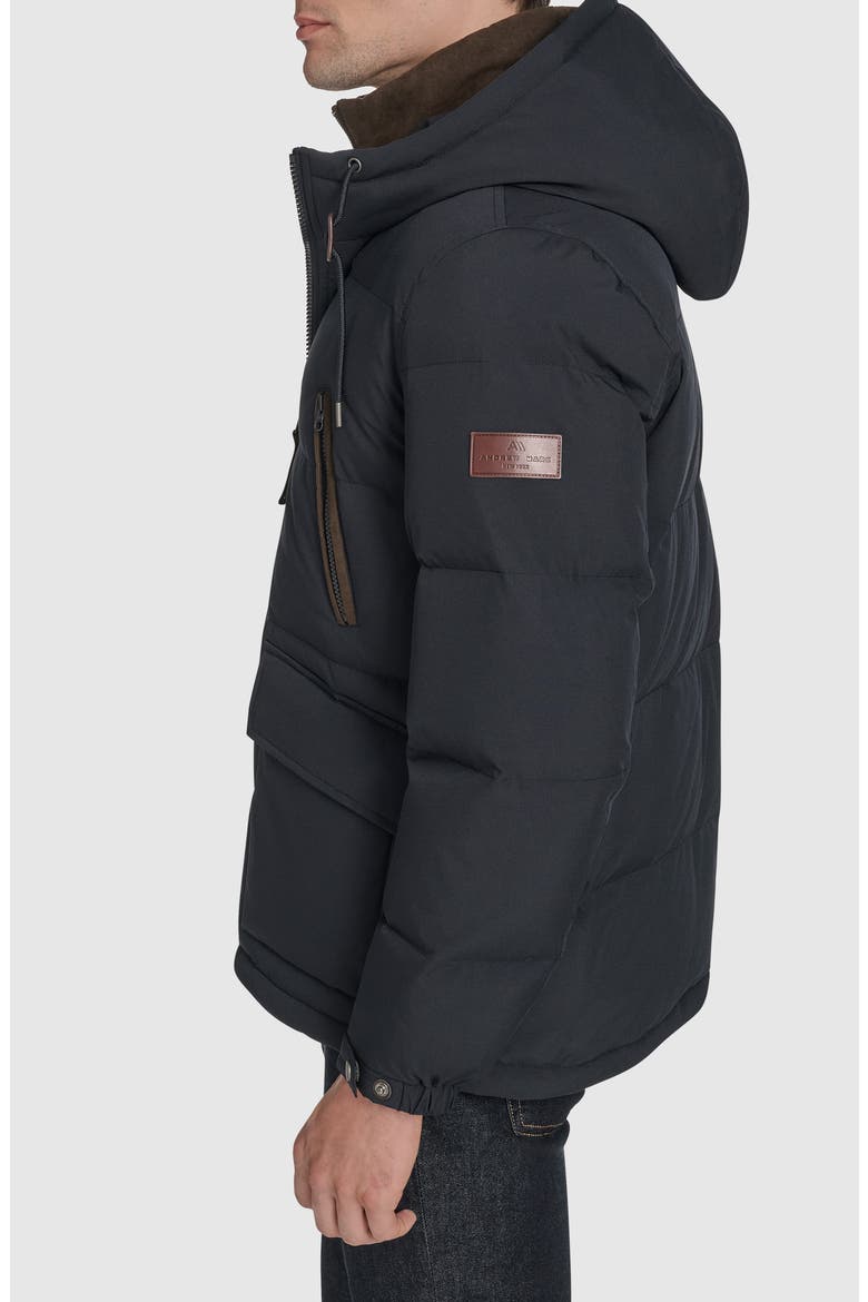 Quilted Hooded Jacket, Alternate, color, INK