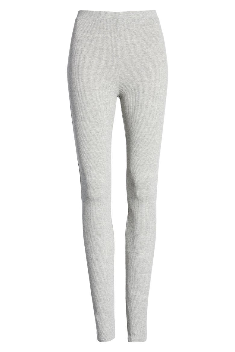 Microrib Leggings, Alternate, color, HEATHER GREY