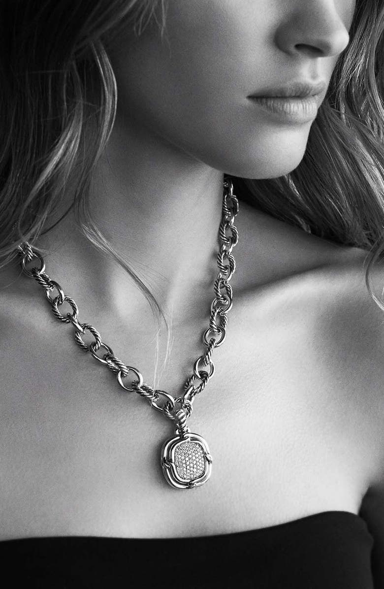 David Yurman Oval Link Chain Necklace in Sterling Silver with 18K Gold, 16mm, Alternate, color, 