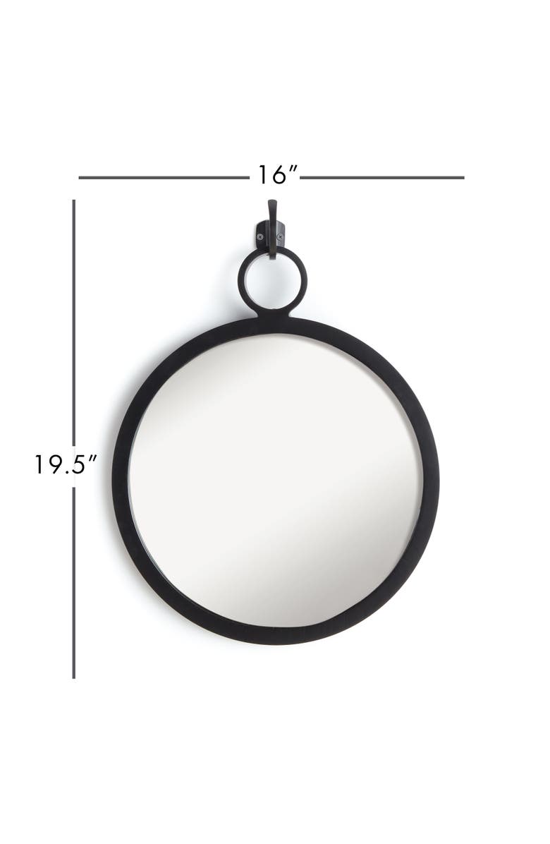 Napa Home & Garden Eliana Black Framed Round Decorative Wall Mirror, Alternate, color, Black