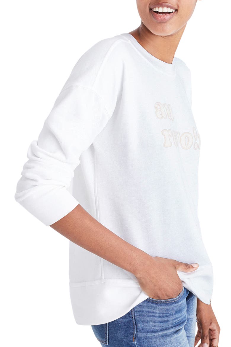 Au Revoir Sweatshirt, Main, color, OPTIC WHITE