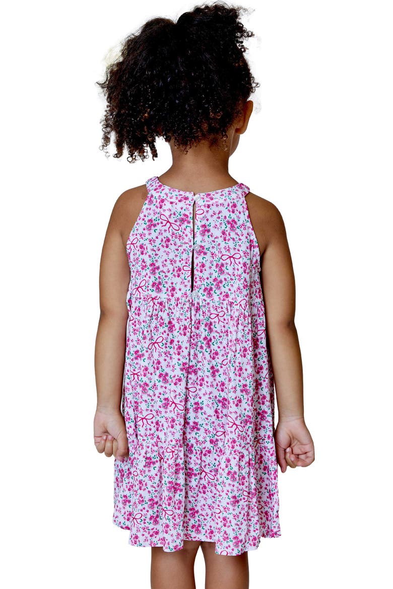 Kids' Floral Print Dress, Alternate, color, GIGGLE PINK COMBO