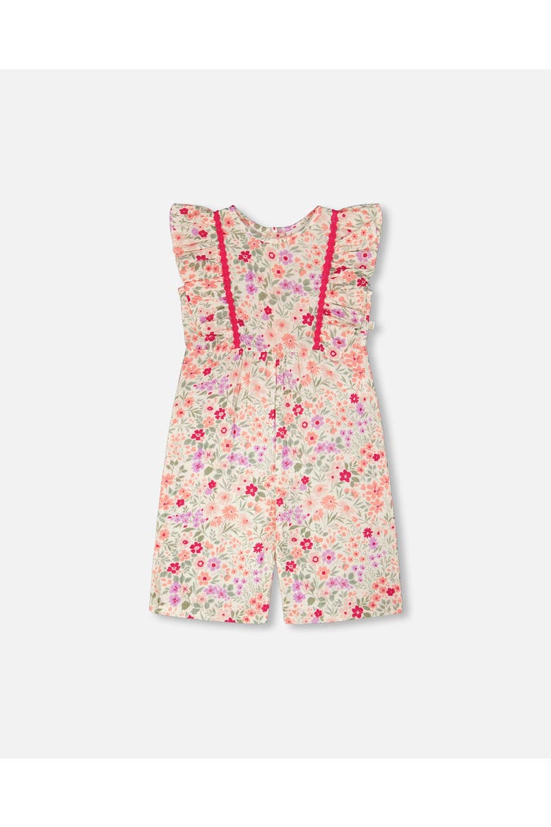 Sleeveless Muslin Flowers Jumpsuit, Main, color, Off White Printed Flowers