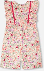 Deux par Deux Sleeveless Muslin Flowers Jumpsuit