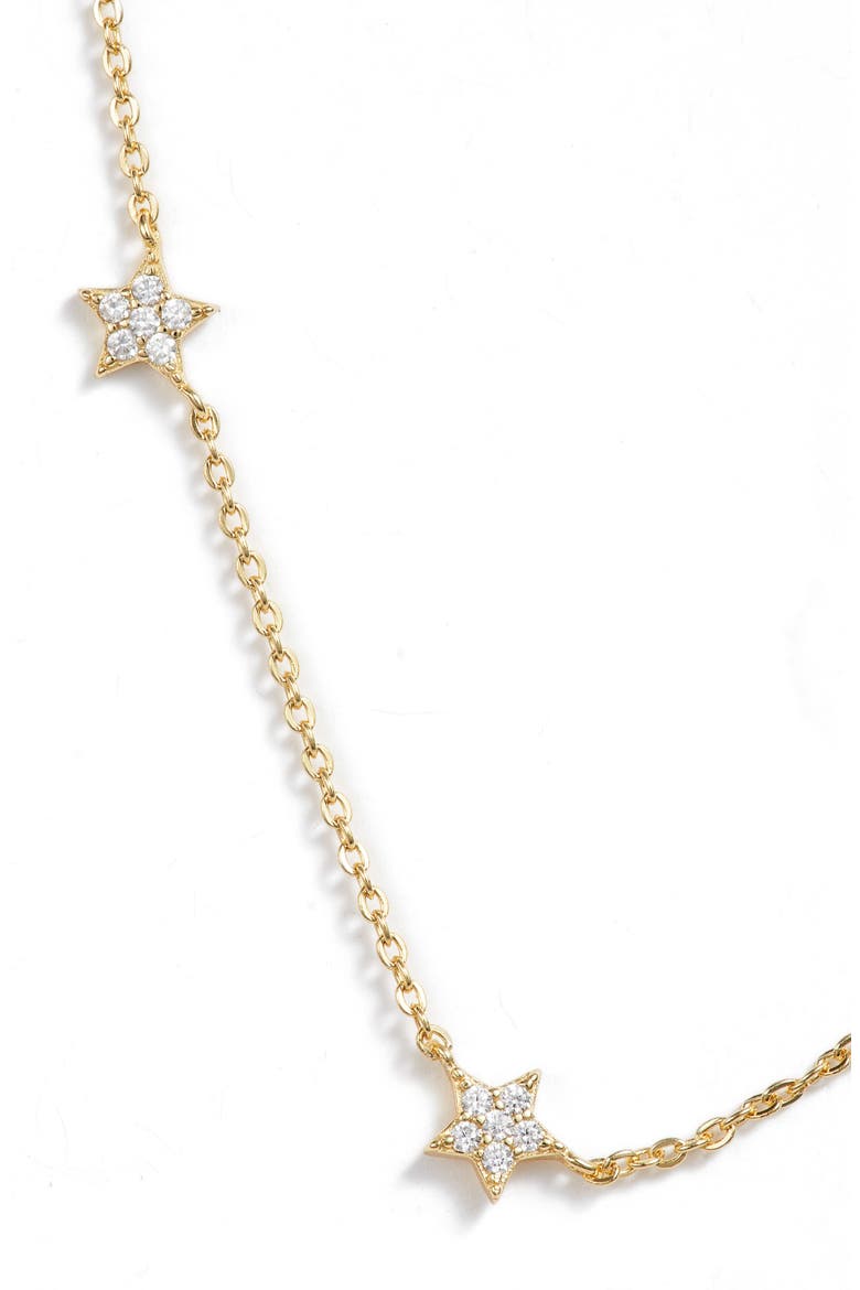 Argento Vivo Pavé Star Choker Necklace, Alternate, color, GOLD