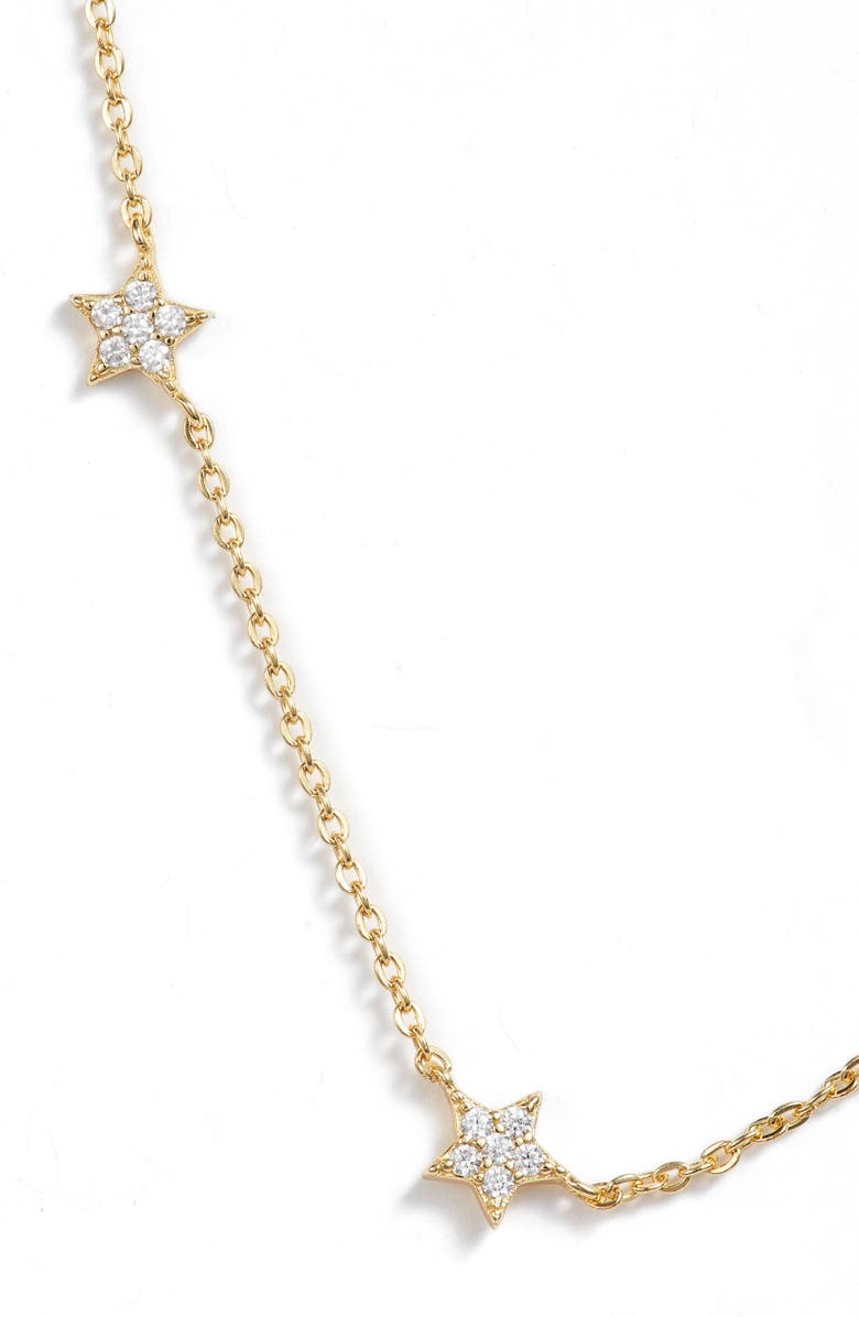 Argento Vivo Sterling Silver Argento Vivo Pavé Star Choker Necklace, Alternate, color, Gold