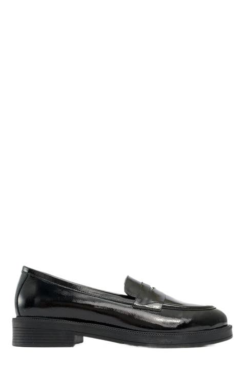 Bree Platform Penny Leather Loafer (Women)