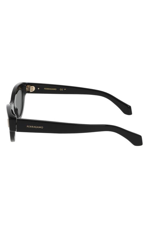 Ferragamo 49mm Small Cat Eye Sunglasses In Black