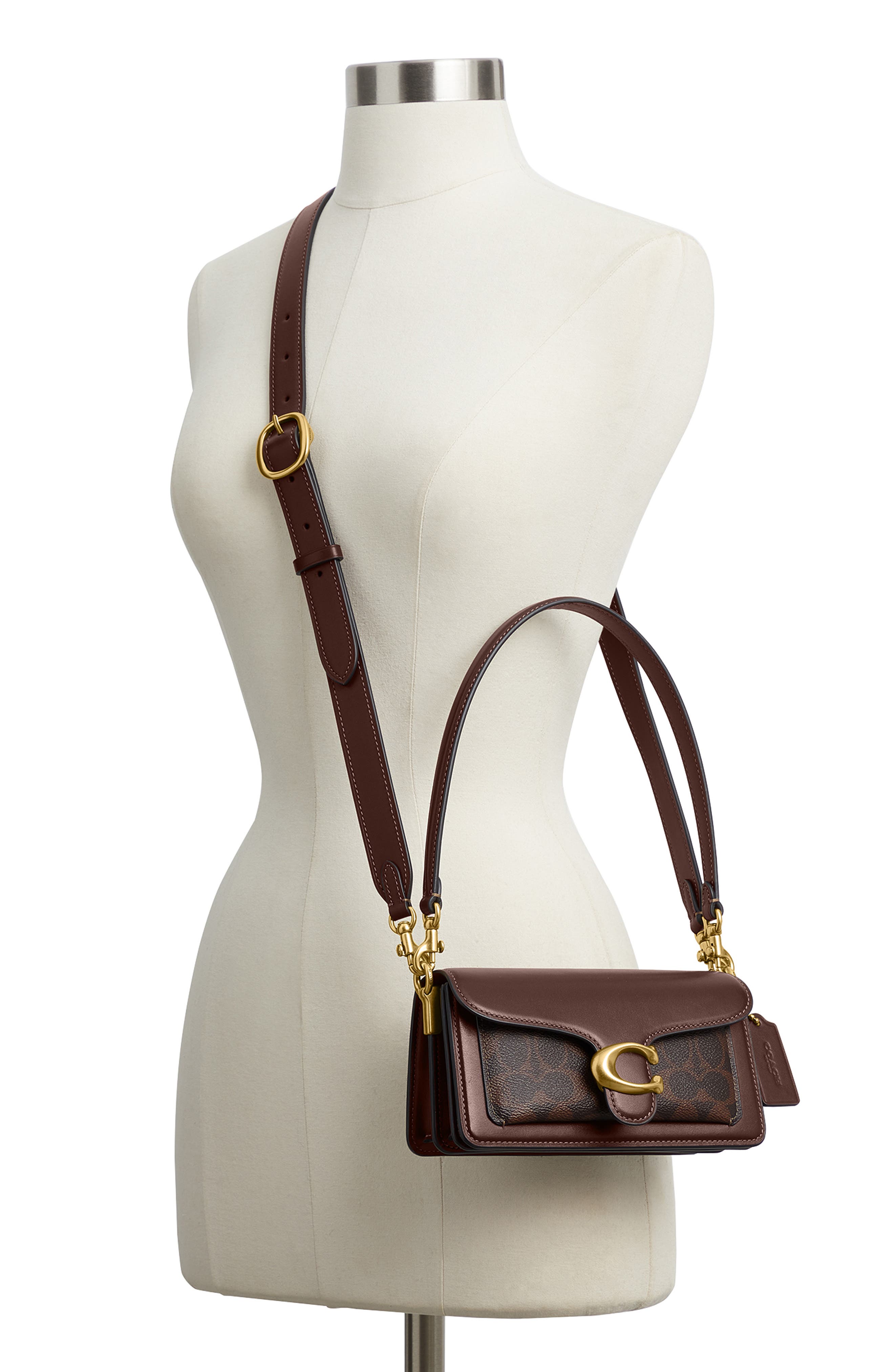 COACH Tabby Signature Coated Canvas Shoulder Bag, Alternate, color, 