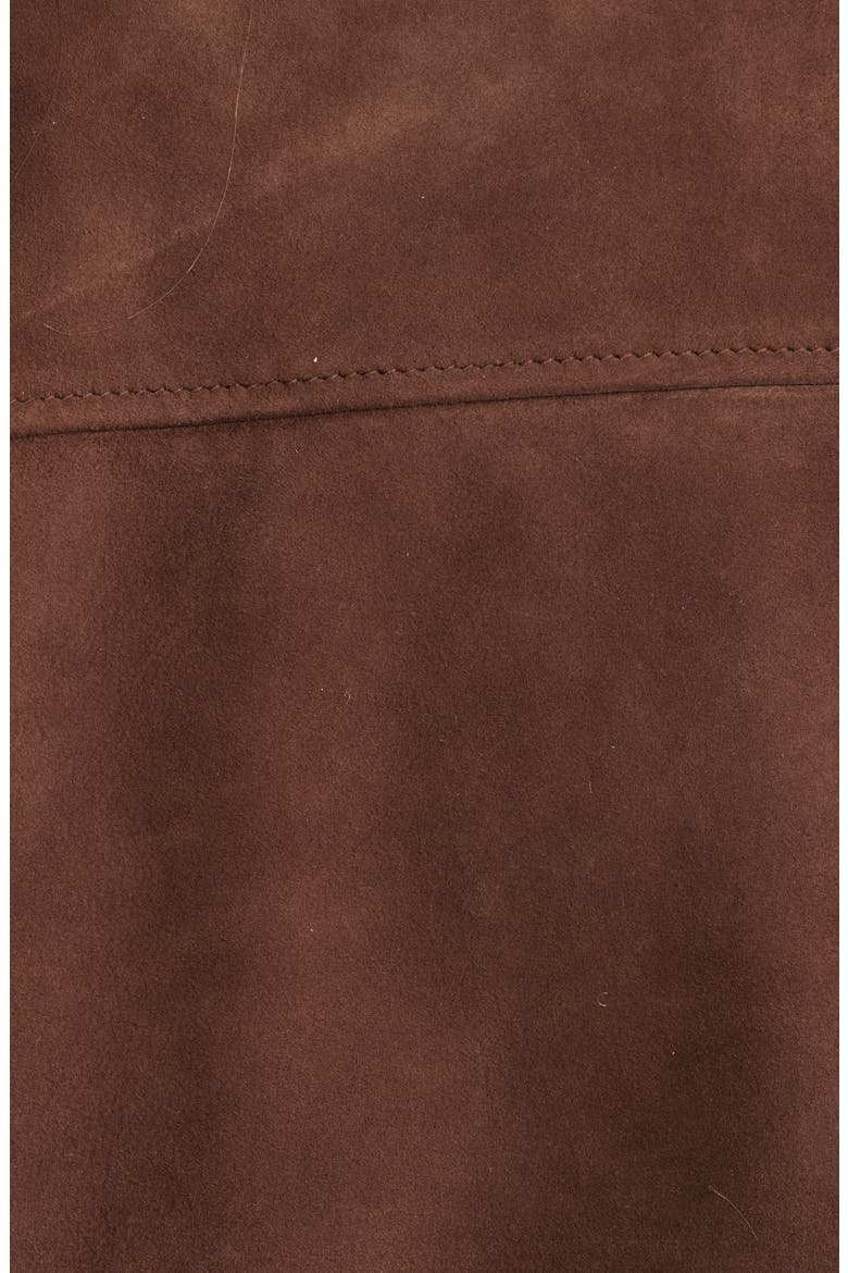 Suede Bomber Jacket, Alternate, color, BROWN
