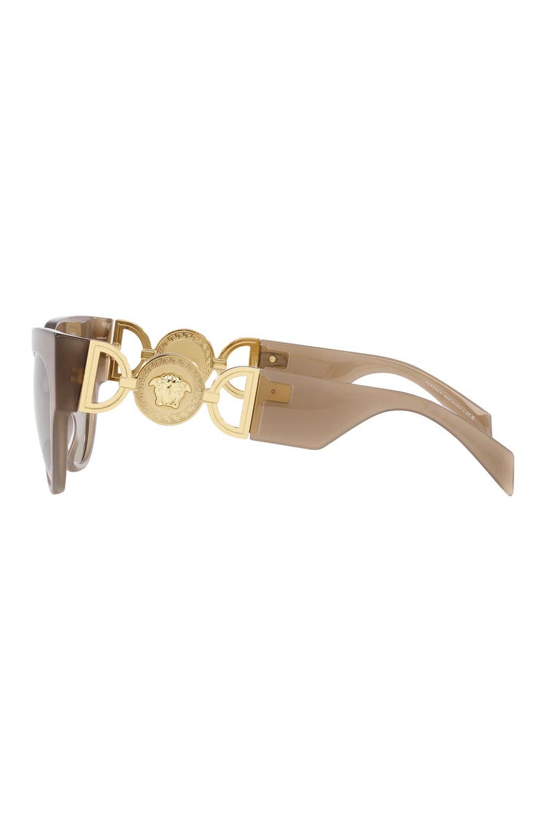 56mm Cat Eye Sunglasses, Alternate, color, OPAL BROWN