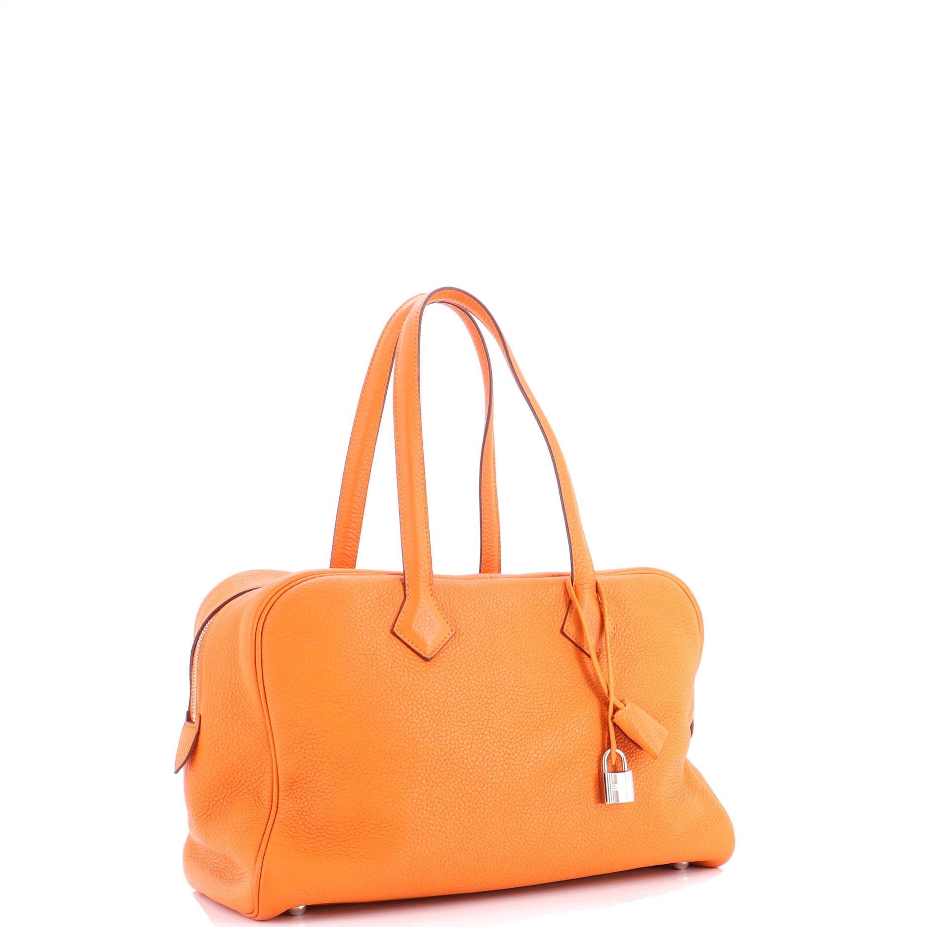 Pre-Owned Hermes Victoria II Bag Clemence 35, Alternate, color, Orange H