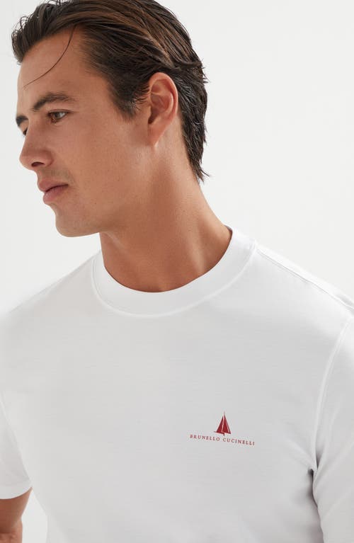Brunello Cucinelli T-shirt With Print In White