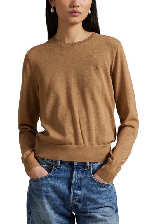 Polo Ralph Lauren Medium-weight Italian Wool Crewneck Sweatshirt In Multi