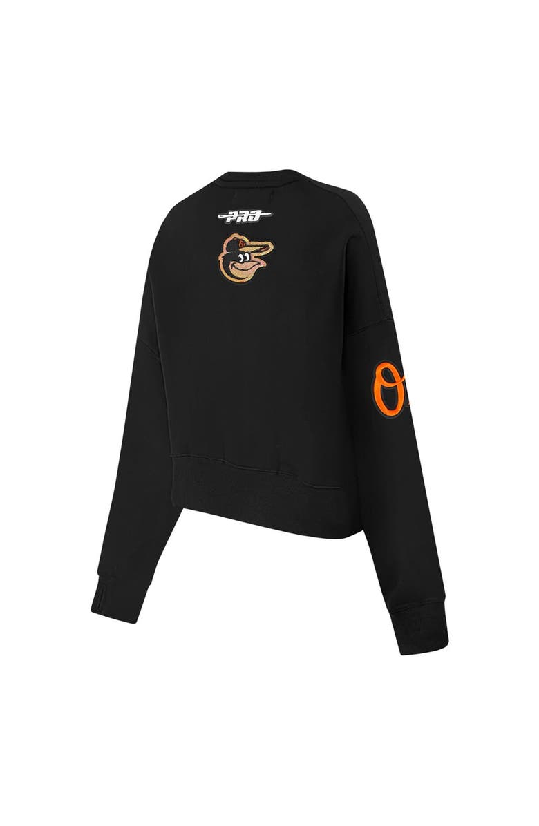 PRO STANDARD Women's Pro Standard Black Baltimore Orioles Game Day Classics Crewneck Pullover Sweatshirt, Alternate, color, 