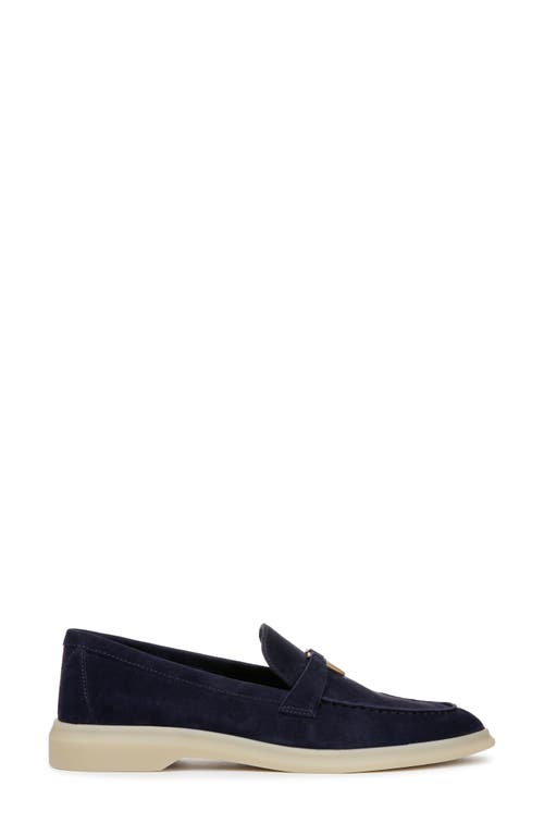 Veronica Beard Ailey Suede Medallion Slip-on Loafers In Eclipse