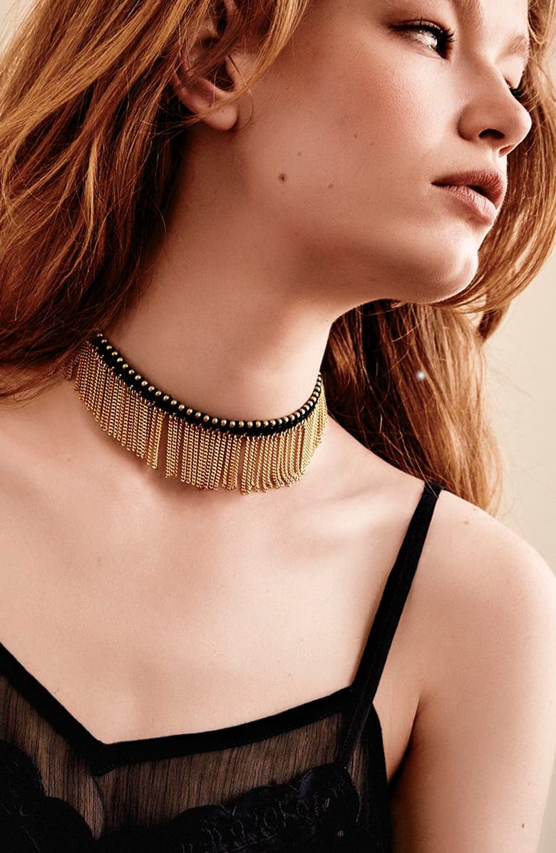 Treasure & Bond Fringe Choker, Alternate, color, 