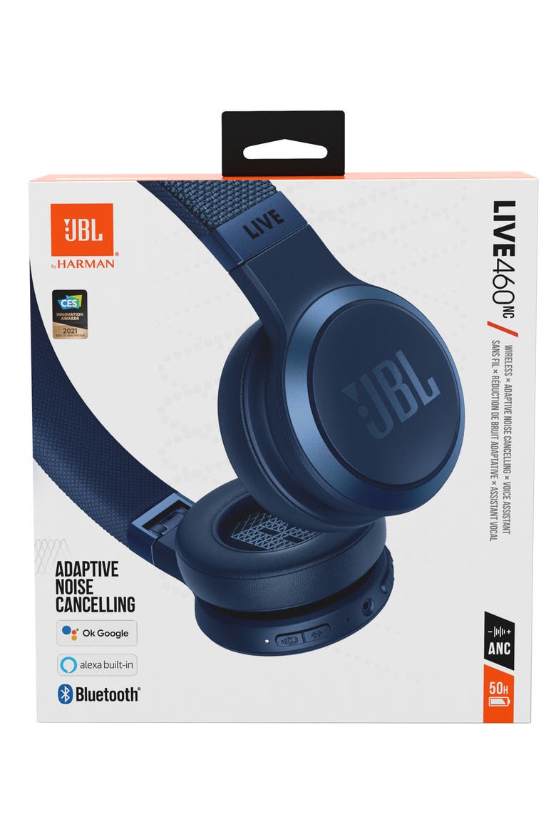 Live 460 Wireless Noise Canceling On Ear Headphones, Alternate, color, BLUE