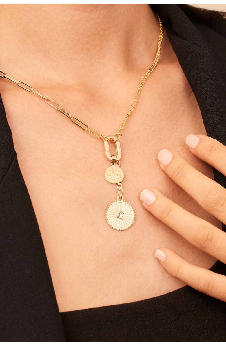 Oradina 14K Yellow Gold Triumph Coin Pendant Charm, Alternate, color, Yellow Gold