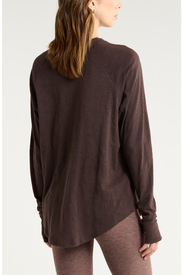 Relaxed Washed 2.0 Long Sleeve Slub Tee, Alternate, color, BROWN MOLE