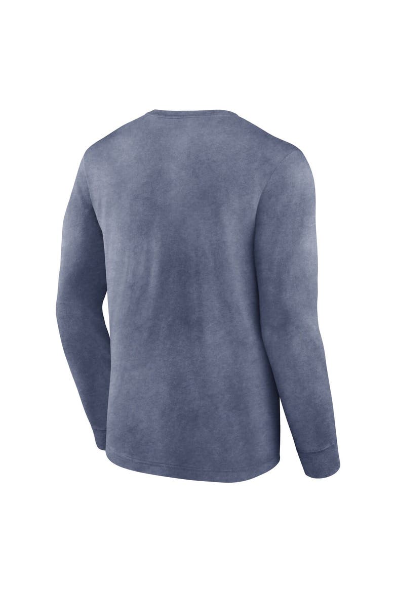 Men's Fanatics Heather Deep Sea Blue Seattle Kraken Keep The Zone Long Sleeve T-Shirt, Alternate, color, Heather Navy