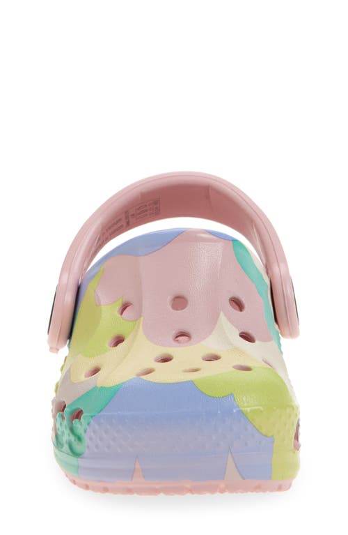 Crocs Kids' Baya Print Clog In Petal Pink