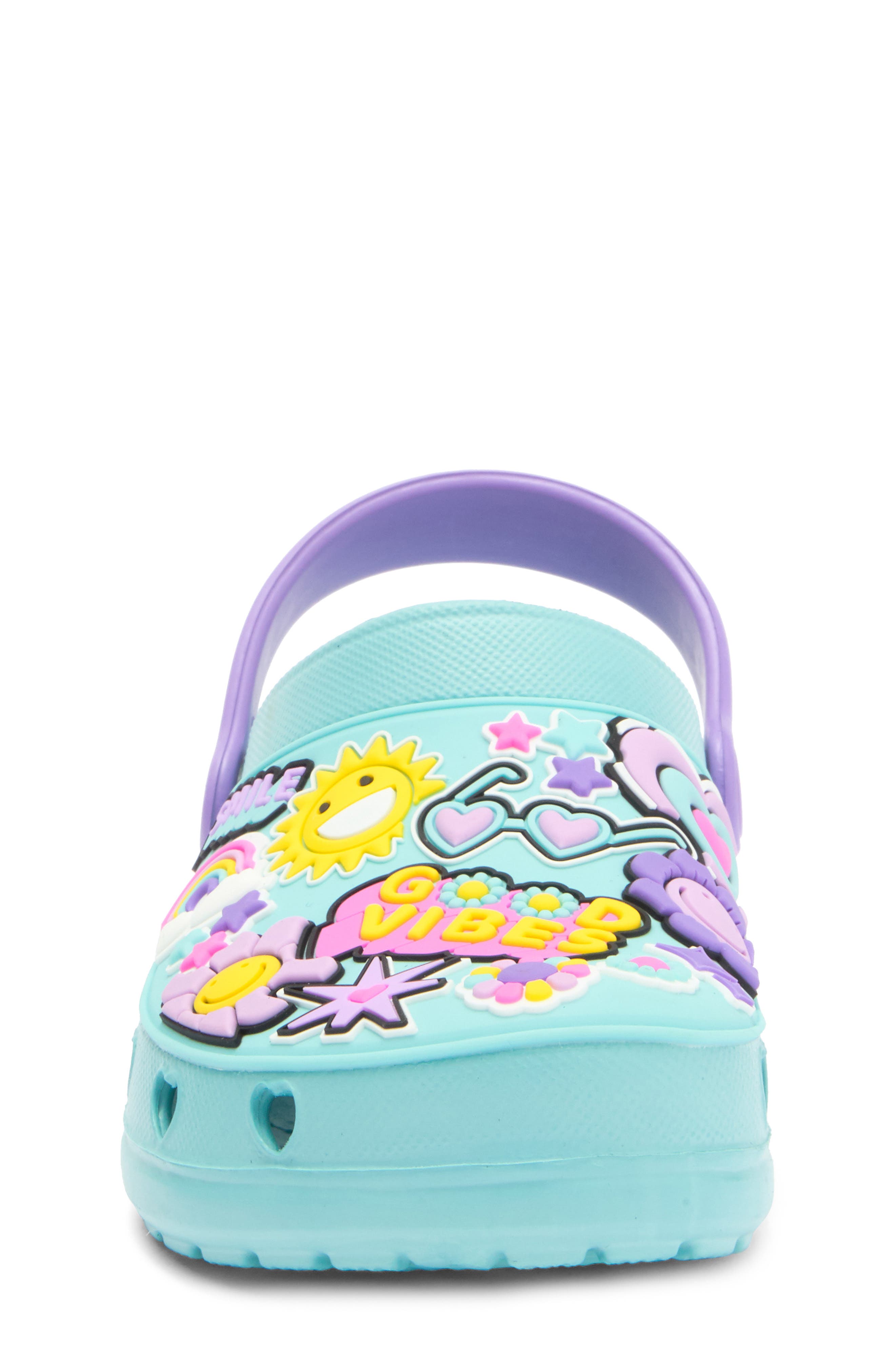 SKECHERS Kids' Foamies: Heart Charmer Vibin Friends Clog, Alternate, color, Turquoise/ Multi