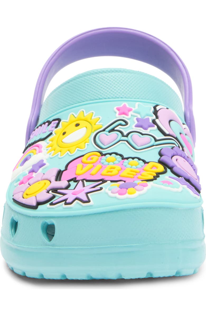 SKECHERS Kids' Foamies: Heart Charmer Vibin Friends Clog, Alternate, color, Turquoise/ Multi