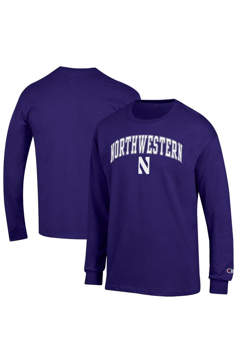 Champion Men's Champion Purple Northwestern Wildcats Arch Over Logo Long Sleeve T-Shirt, Alternate, color, Purple