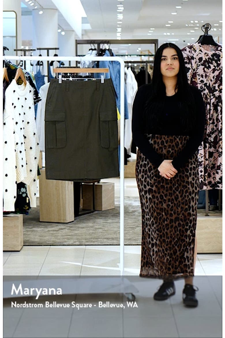 Stretch Cotton Utility Cargo Skirt video