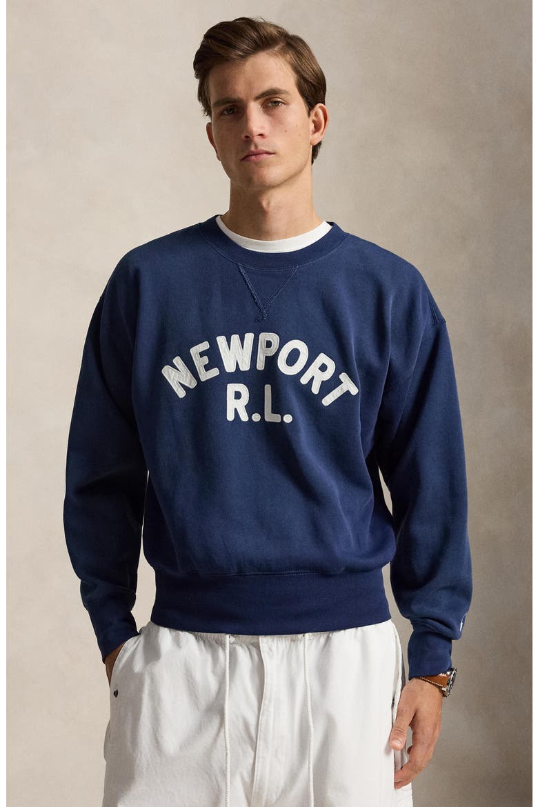 Vintage Fit Fleece Graphic Sweatshirt, Alternate, color, NEWPORT NAVY