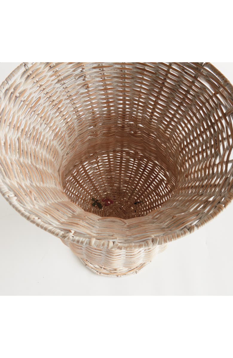 Napa Home & Garden Chesapeake Rattan Footed Urn Tall - Whitewash, Alternate, color, White