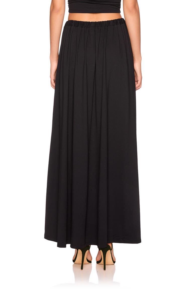Side Slit Maxi Skirt, Alternate, color, BLACK
