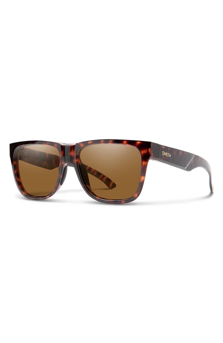 Smith Lowdown 2 Core ChromaPop<sup>™</sup> Polarized Square Sunglasses, Main, color, Matte Tortoise / Plr Brown