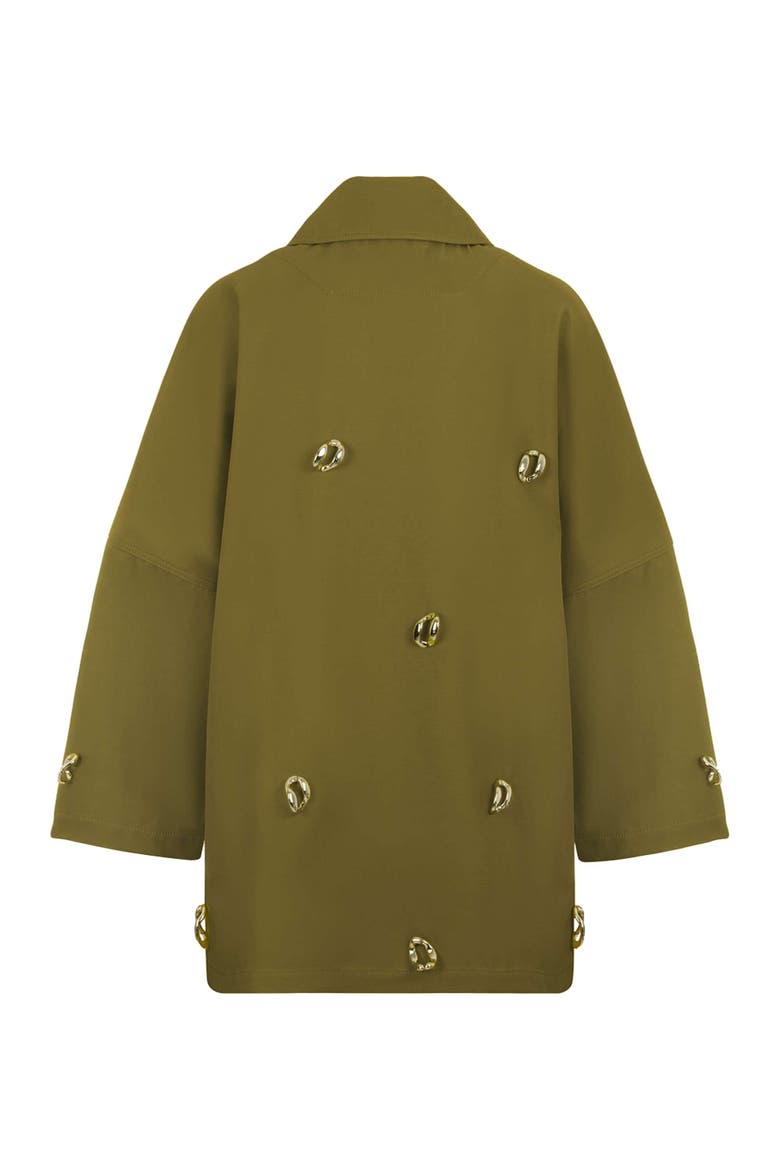 Chained Trench Coat, Alternate, color, Khaki