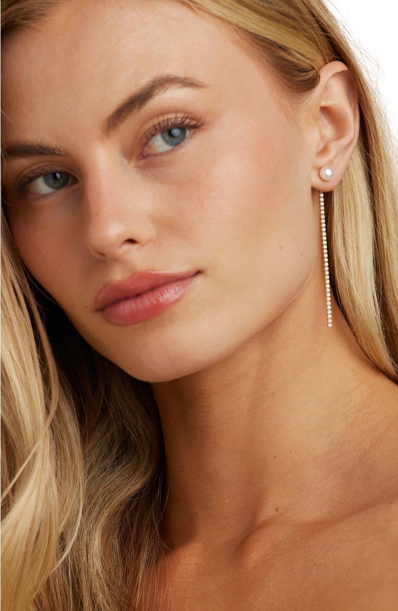 Untamed Petals Ventana Crystal Chain Earrings, Alternate, color, 