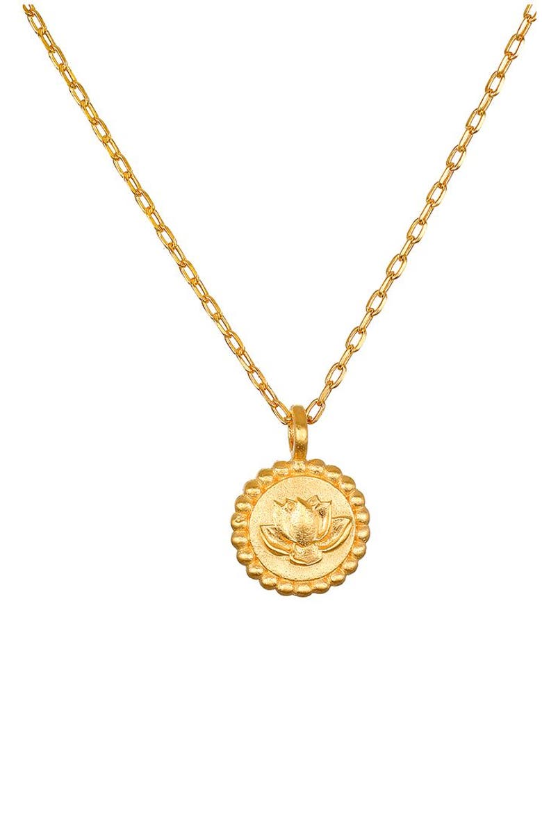 Emerging Potential Lotus Necklace, Main, color, Gold
