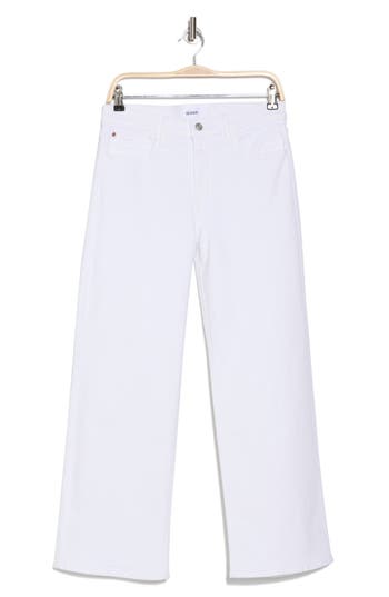 Hudson Jeans Rosalie High Waist Crop Wide Leg Jeans In White