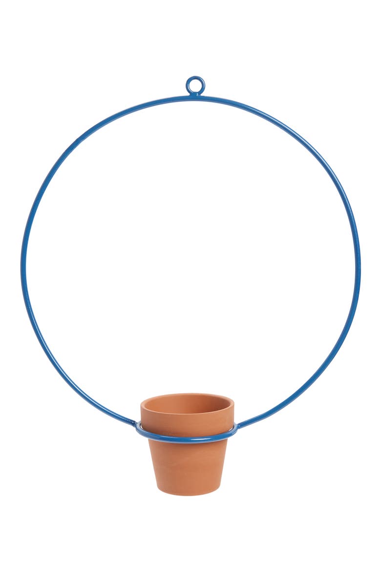 Circle Small Hanging Planter, Main, color, BLUE