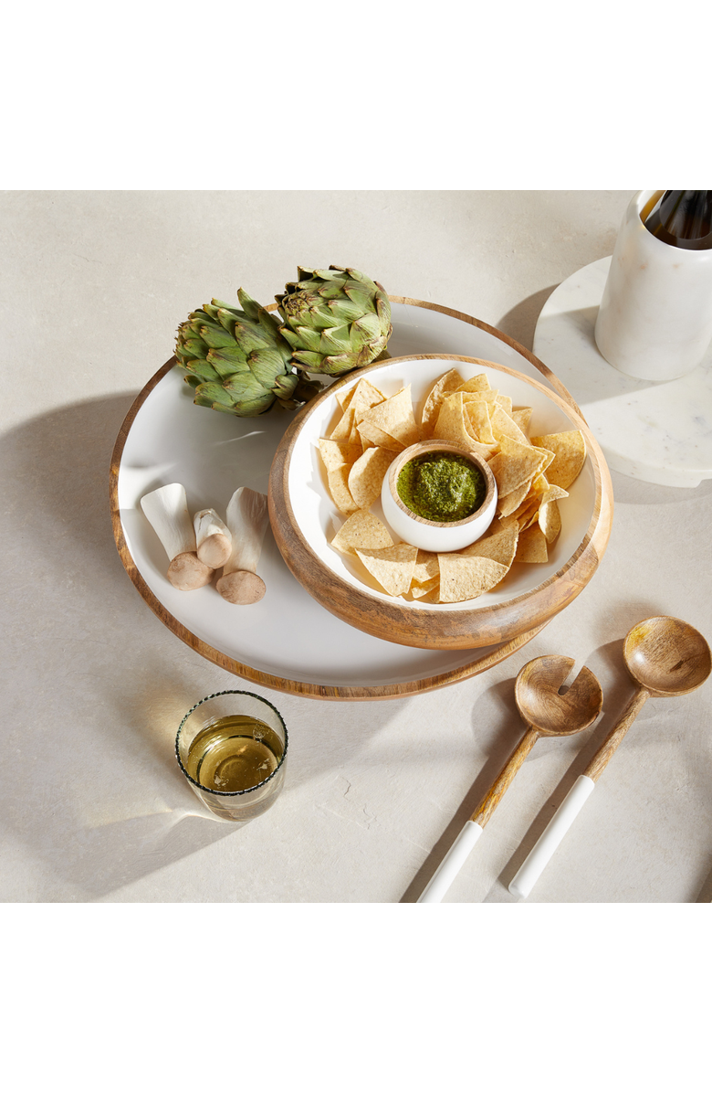 Be Home Madras Curva Lazy Susan, Alternate, color, Natural