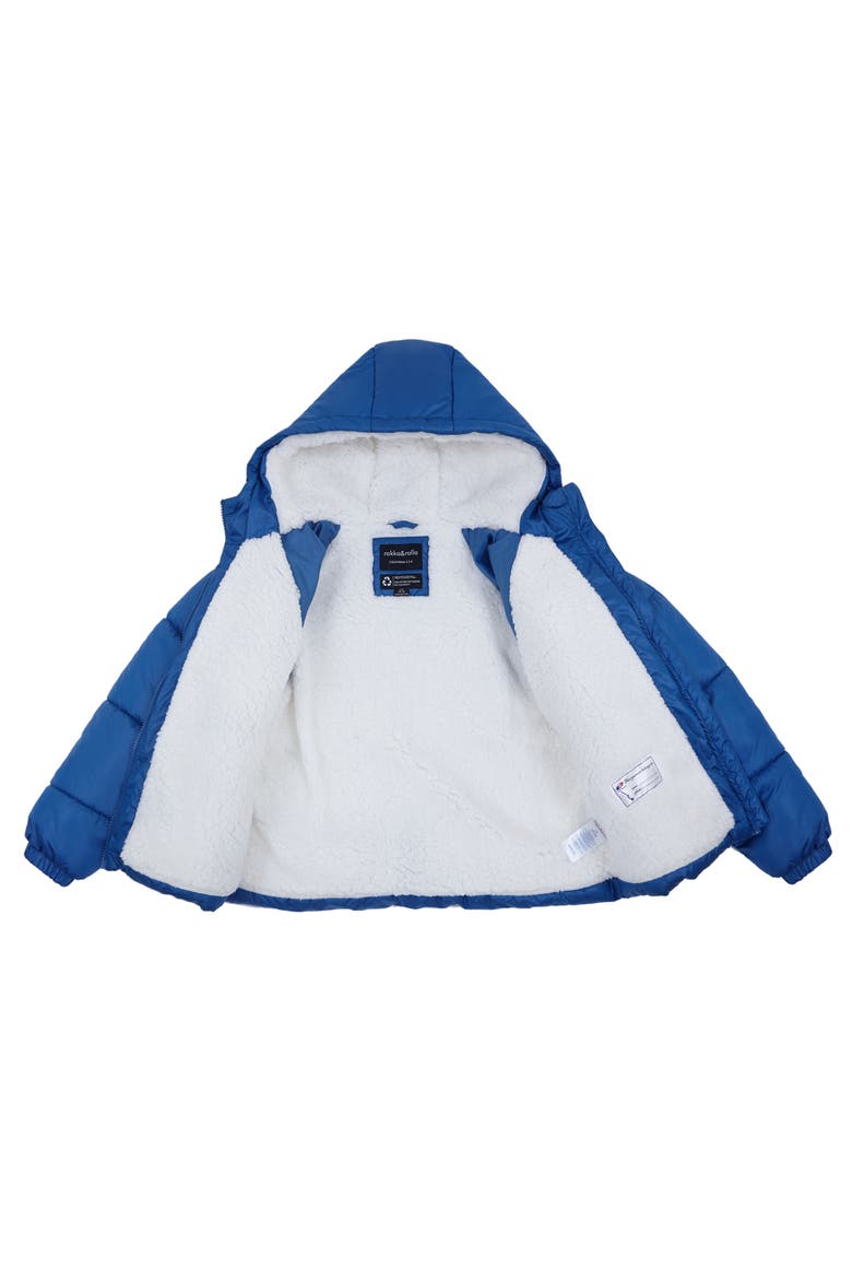 Kids' Fleece Lined Bubble Coat, Alternate, color, Indigo Blue