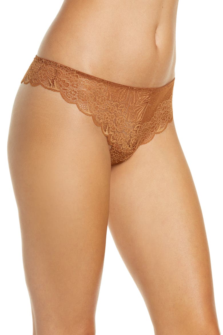 Lace Tanga, Alternate, color, CINNAMON