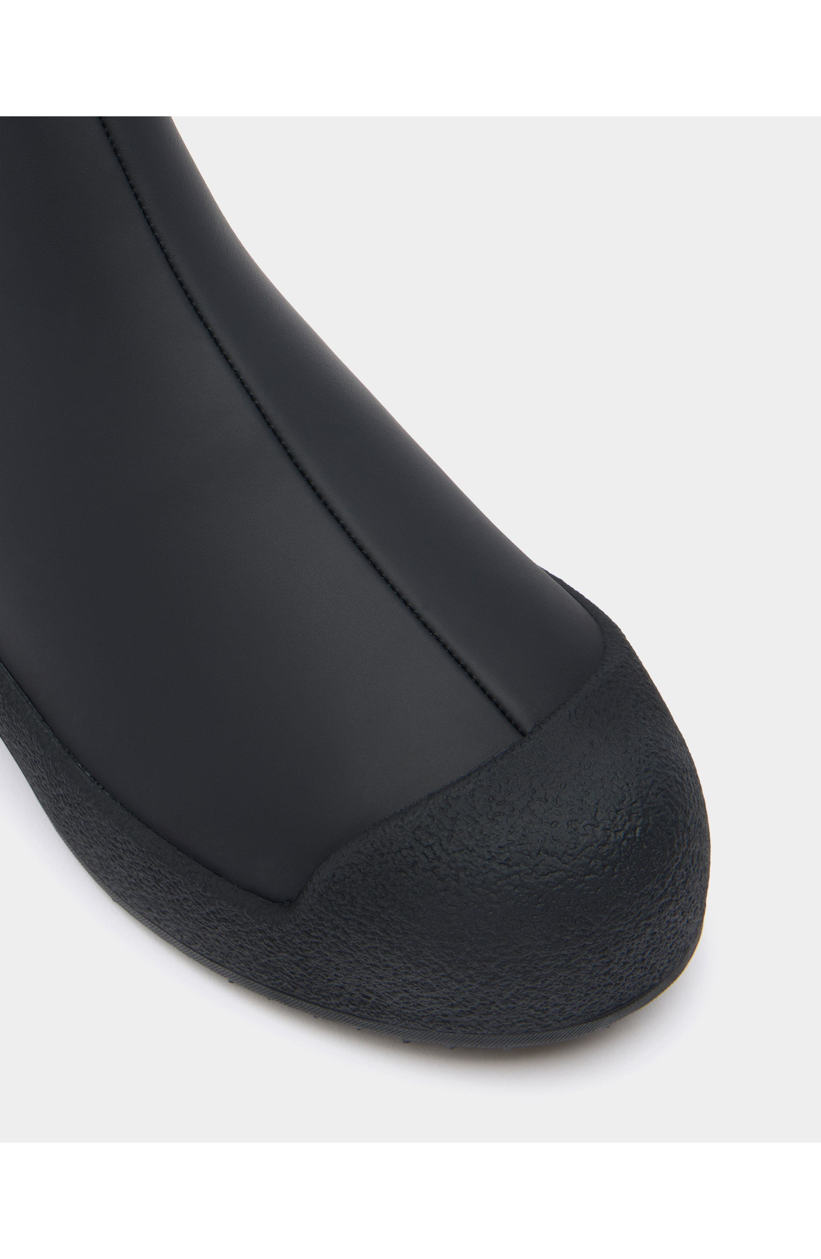 Bally Curling Bootie in Leather Lined with Lamb Fur, Alternate, color, Black