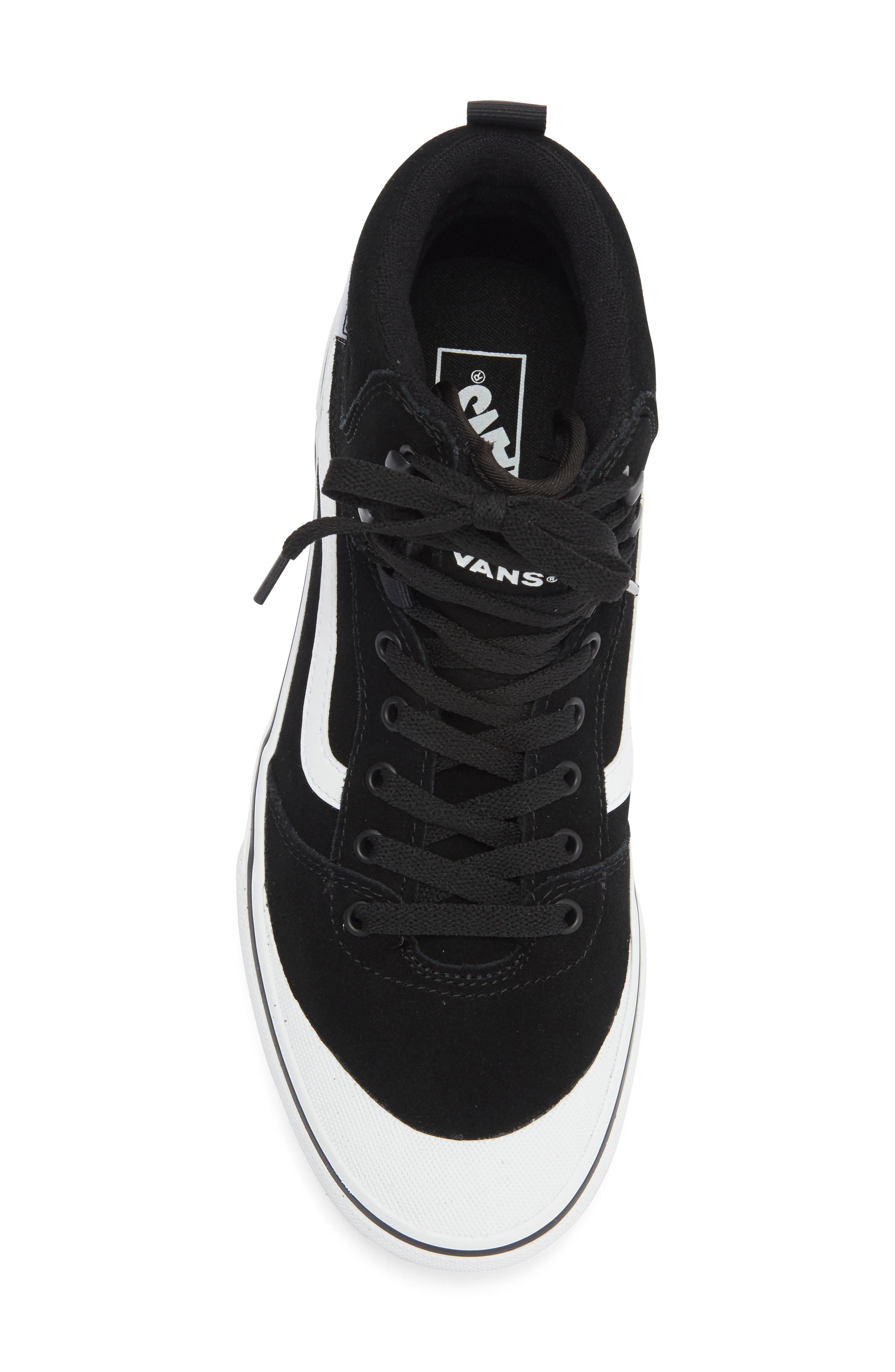 Vans Ashwood High Top Sneaker, Alternate, color, Suede Black/White