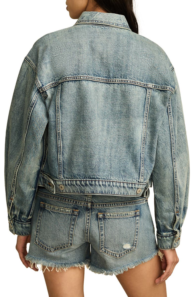 Lucky Brand Barrel Sleeve Denim Trucker Jacket, Alternate, color, 
